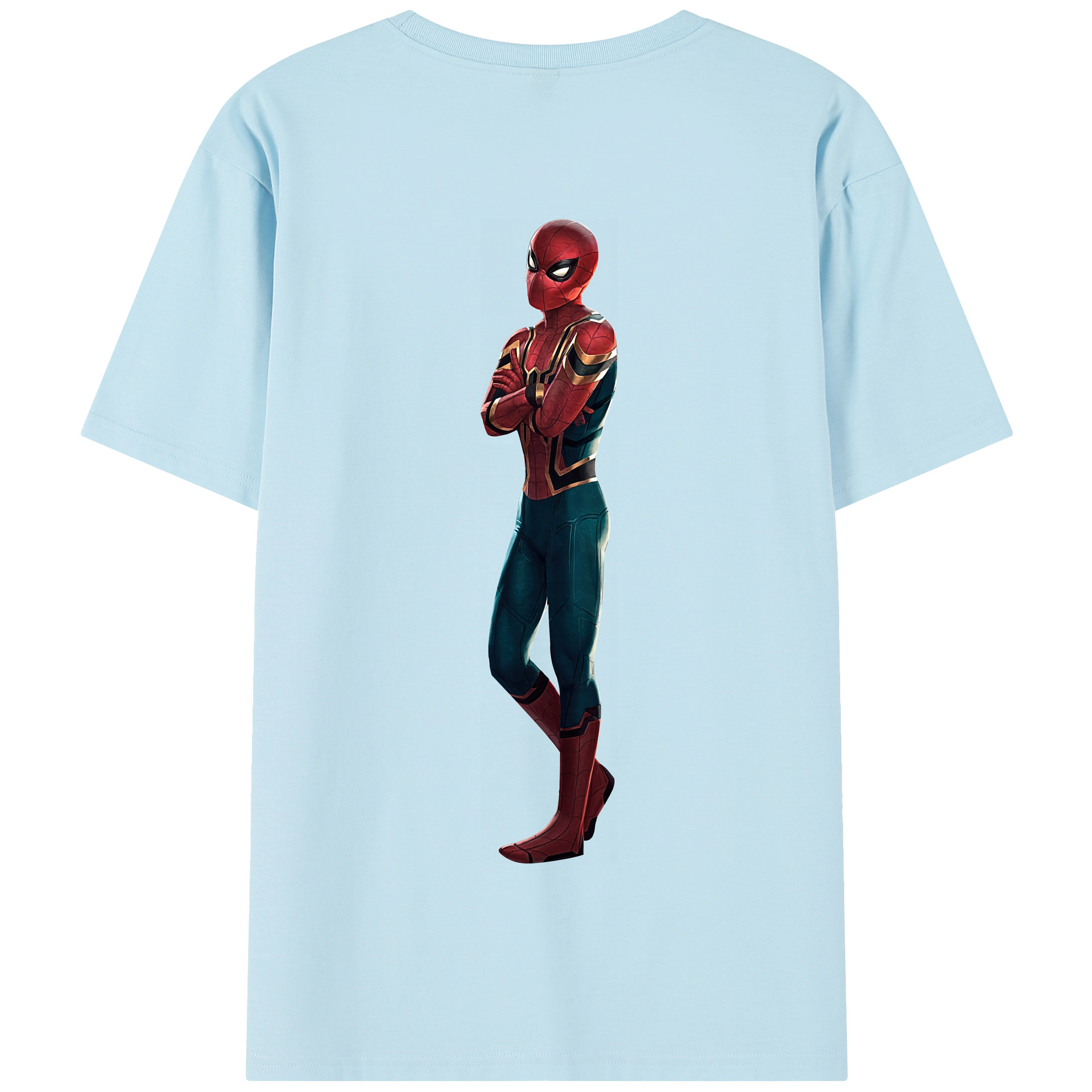 Spider Man スパイダーマン 綿100％半袖Tシャツ（背面プリント）